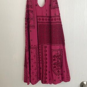 NWT Free People beaded swing dress halter and open back